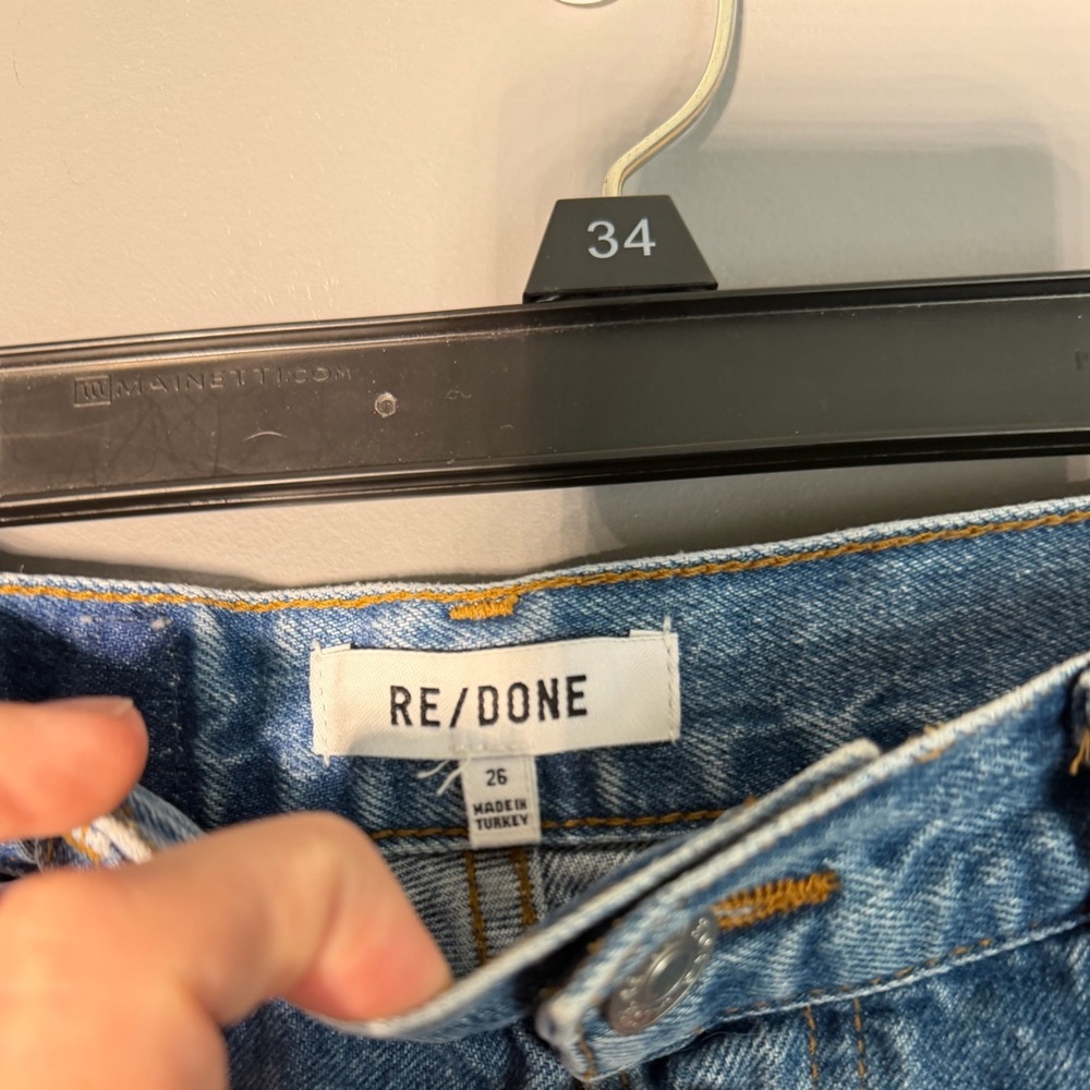 Re/done Originals 90s High Rise Loose in Medium Vain Size 26 - Picture 3 of 5